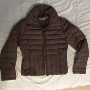 Elegant Dark Brown Women's Puffer Jacket
